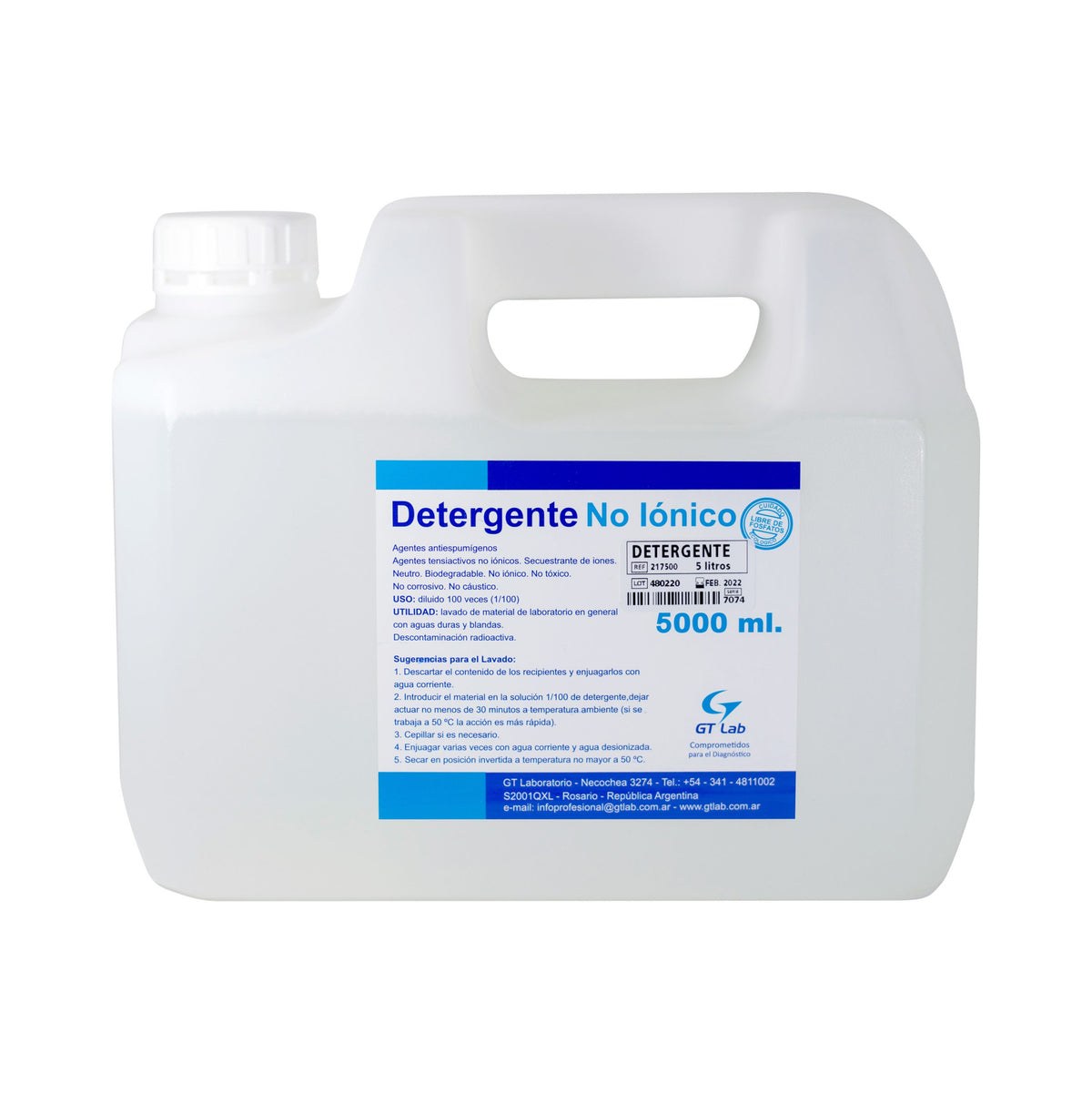 Detergente No Iónico - 5000 ml - 217500 - Gt Laboratorio