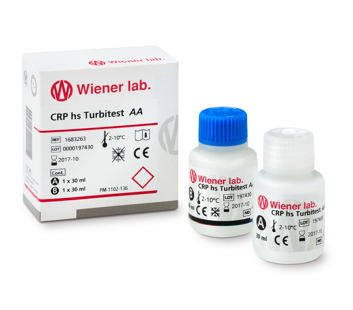 Crp Hs Turbitest AA 60 ml (1X30+1X30 ml) - 30+30 ml - 1683263 - Wiener