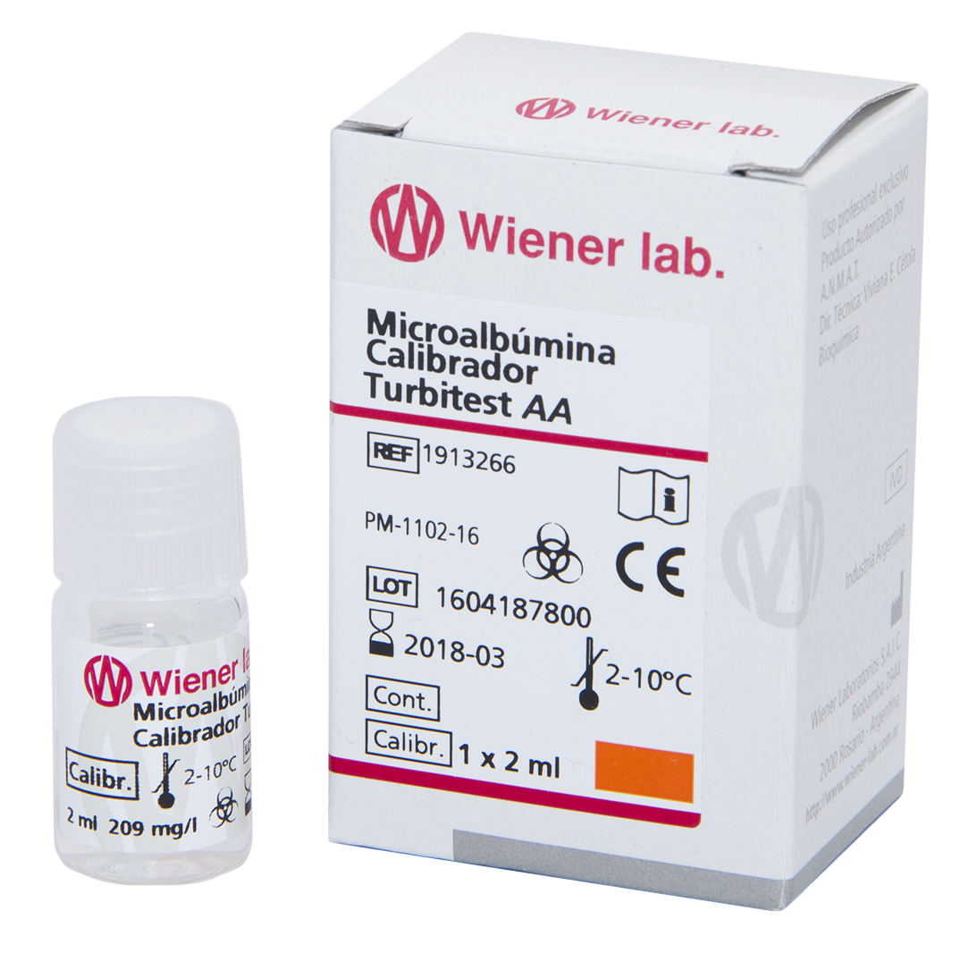 Microalbumina Calibrador Turbitest AA - 1 X 2 ml - 1913266 - Wiener