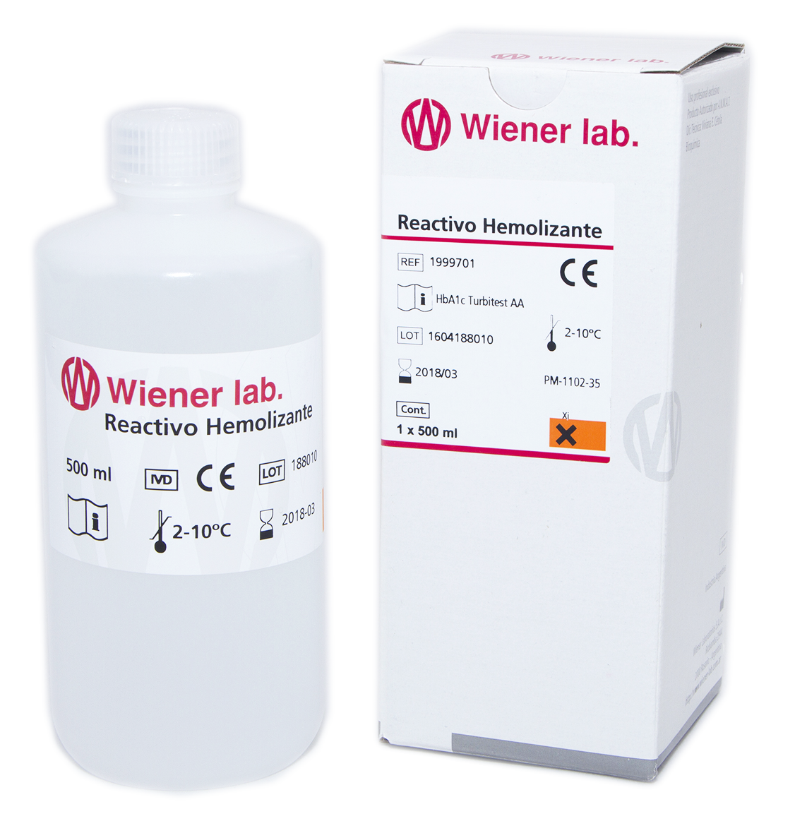 Hba1C Turbitest AA - Reactivo Hemolizante - 1 X 500 ml - 1999701 - Wiener