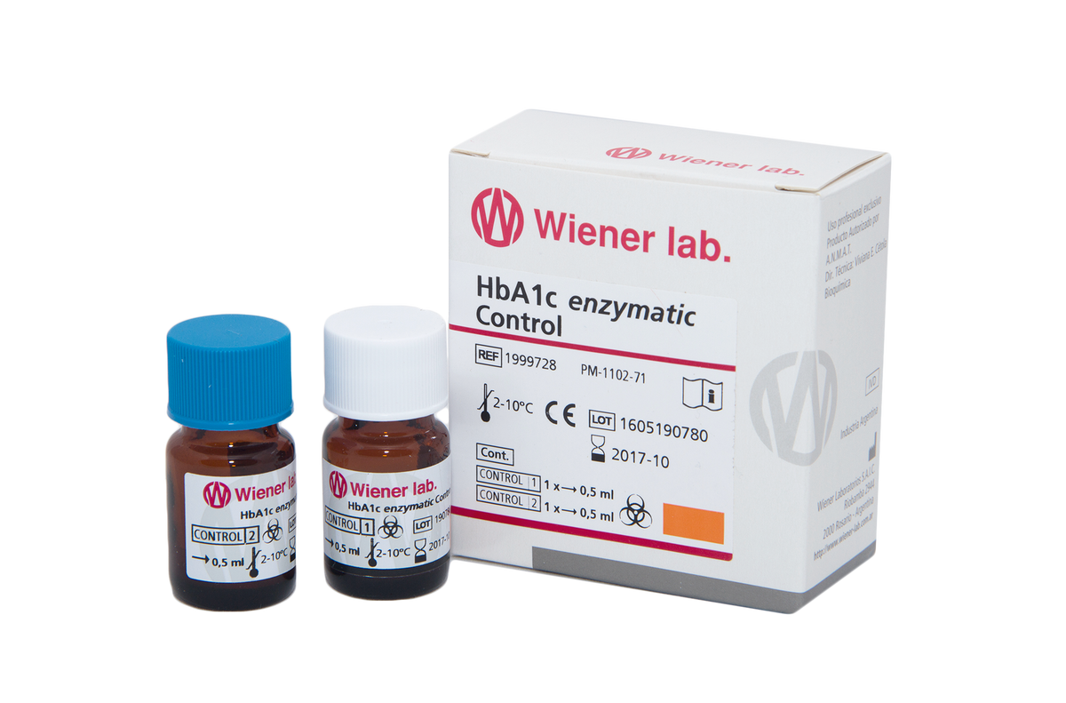Hba1C Enzymatic Control  - 2 X 0,5 ml - 1999728 - Wiener