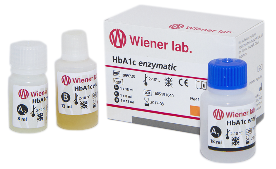 Hba1C Enzymatic - A1: 1X18 ml + A2: 1X8 ml + B: 1X12 ml - 1999735 - Wiener