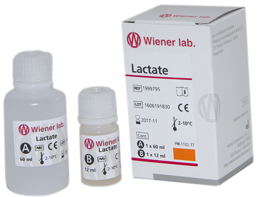 Lactate  - (1X60 ml A + 1X12 ml B) - 1999795 - Wiener