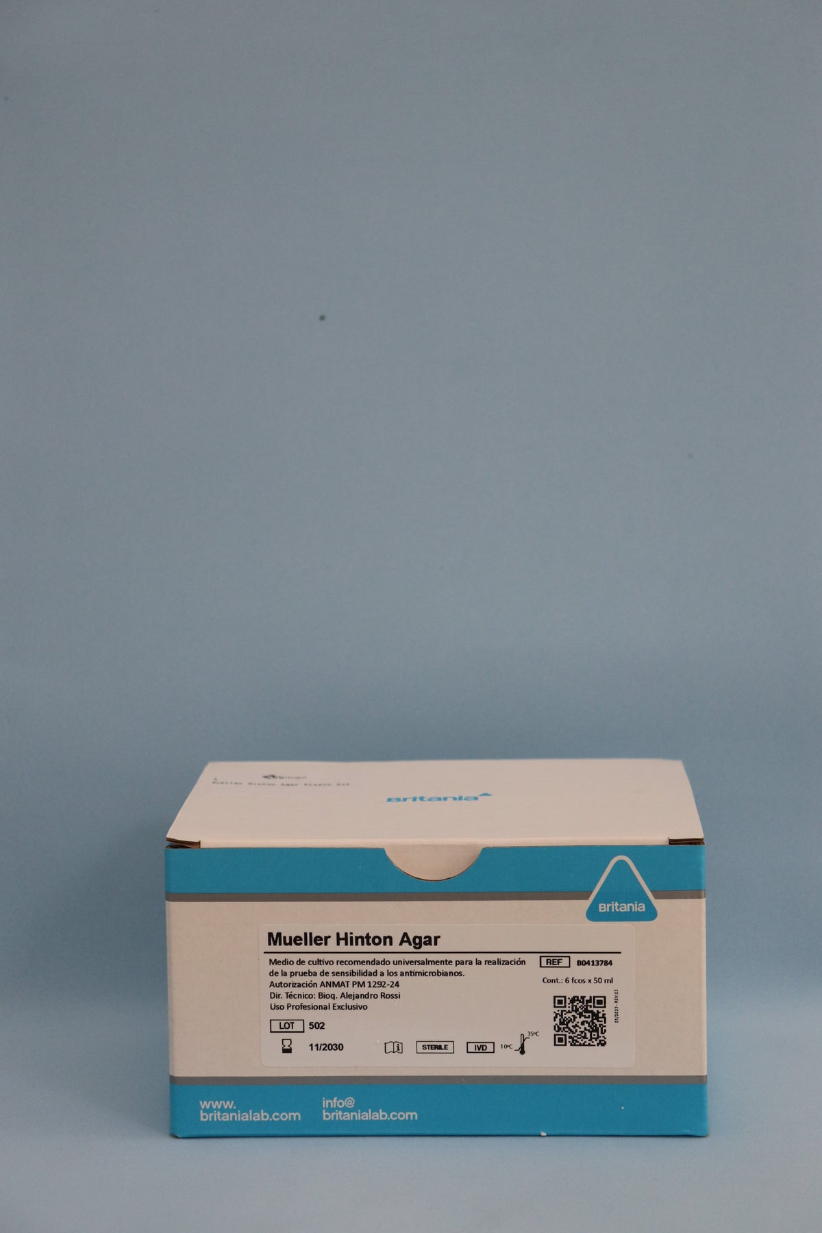 Mueller-Hinton Agar 6 X 50 ml - B0413784 - Britania