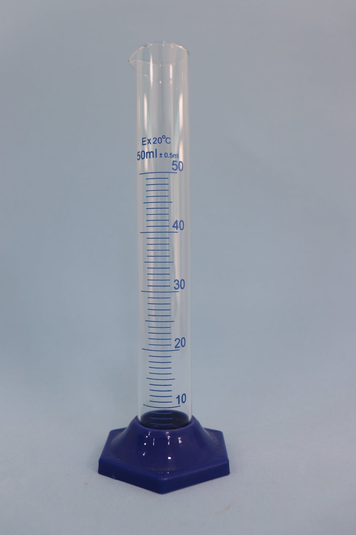 Probeta Vidrio X 50 ml Base Plástica