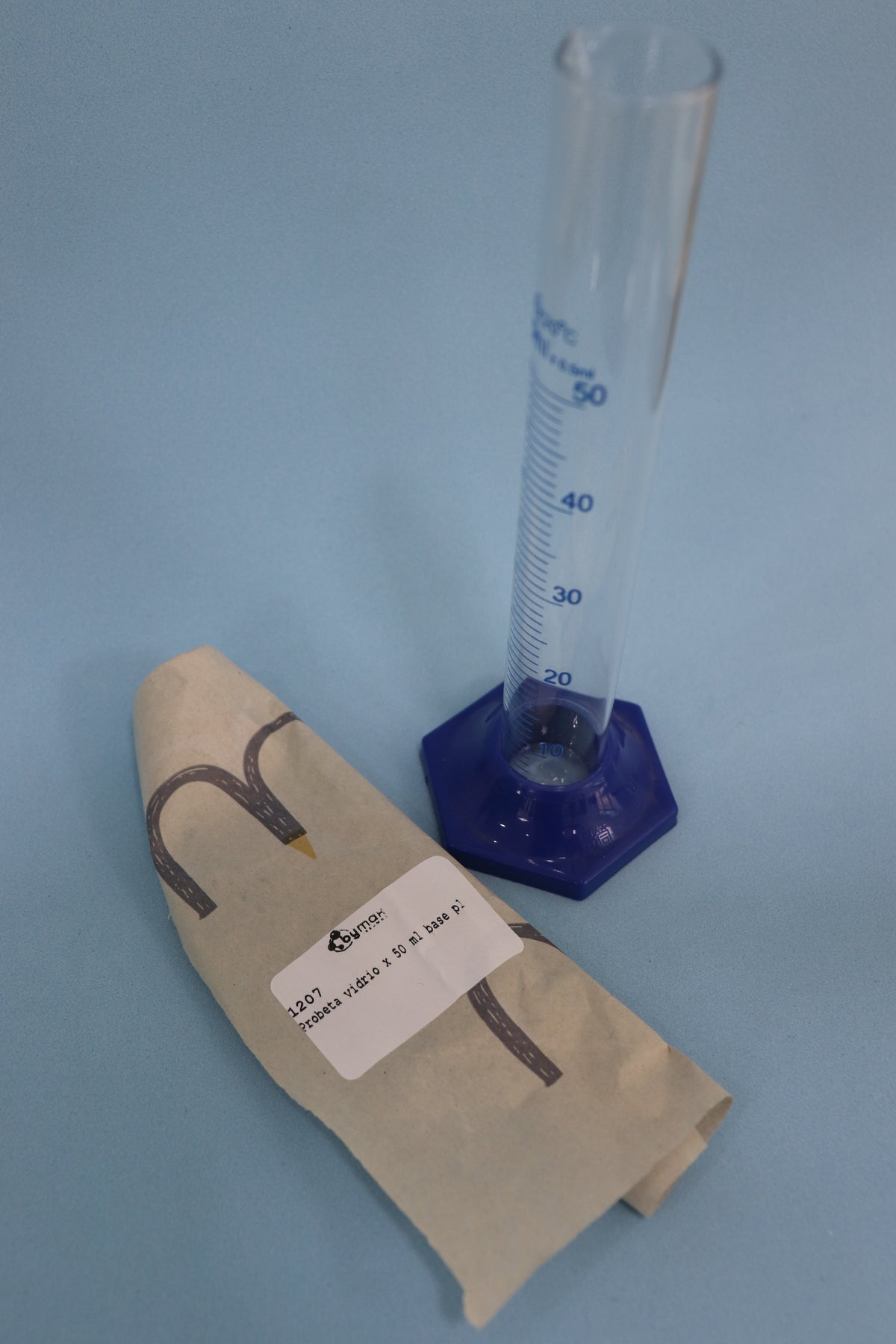 Probeta Vidrio X 50 ml Base Plástica