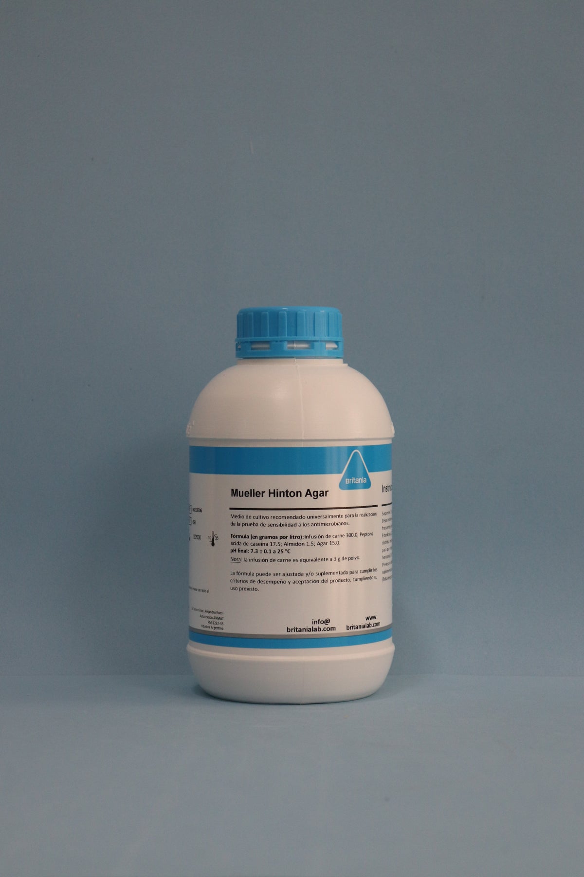 Mueller-Hinton Agar x  500 g - B0213706 - Britania