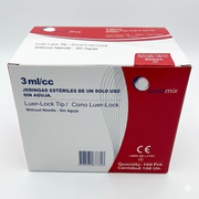 Jeringas De 3 ml C/A 40/8 - Caja X 100 Unidades - Euromix