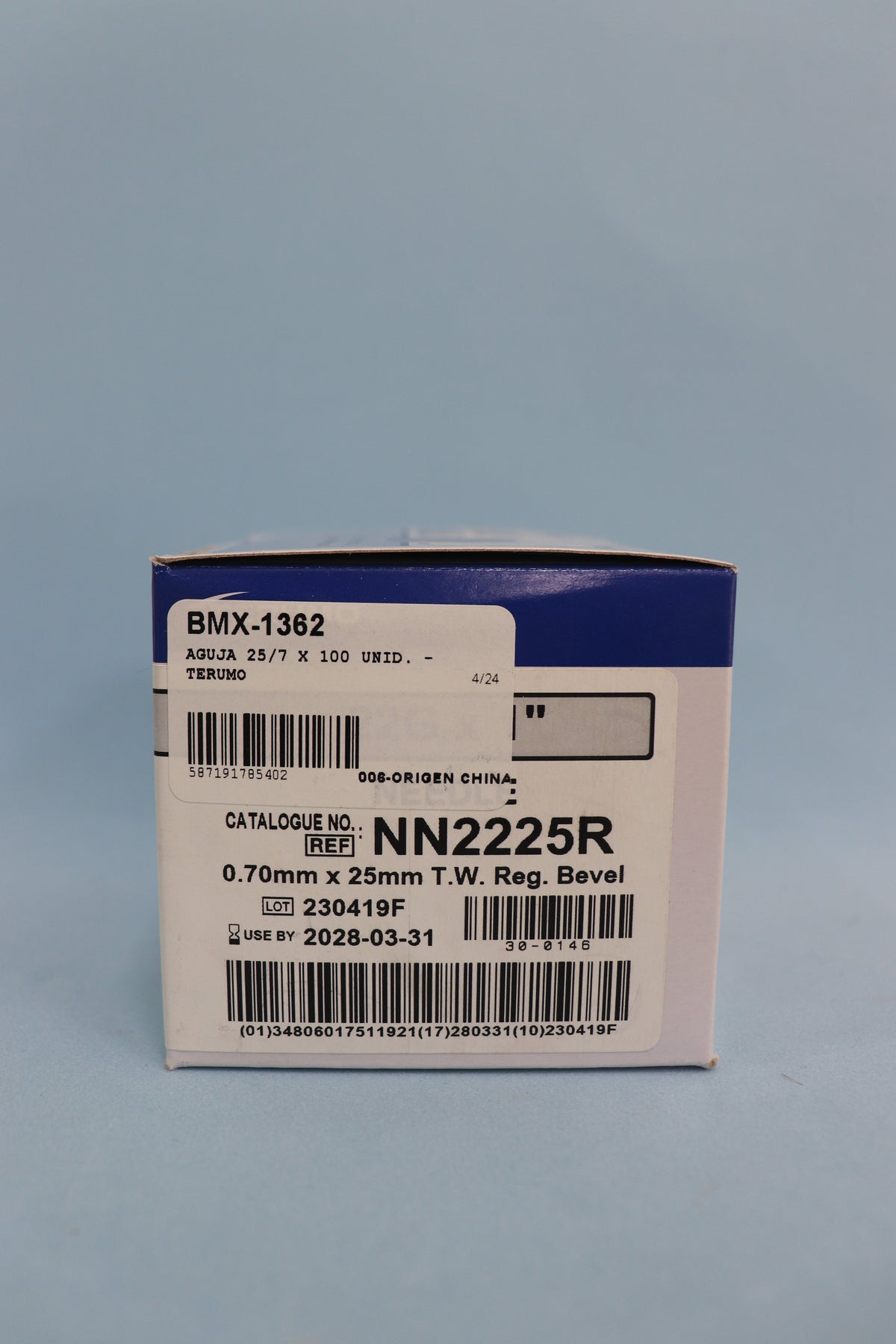 Aguja Hipodérmica 25/7 (22g X 1) Caja X 100 Unidades - Terumo