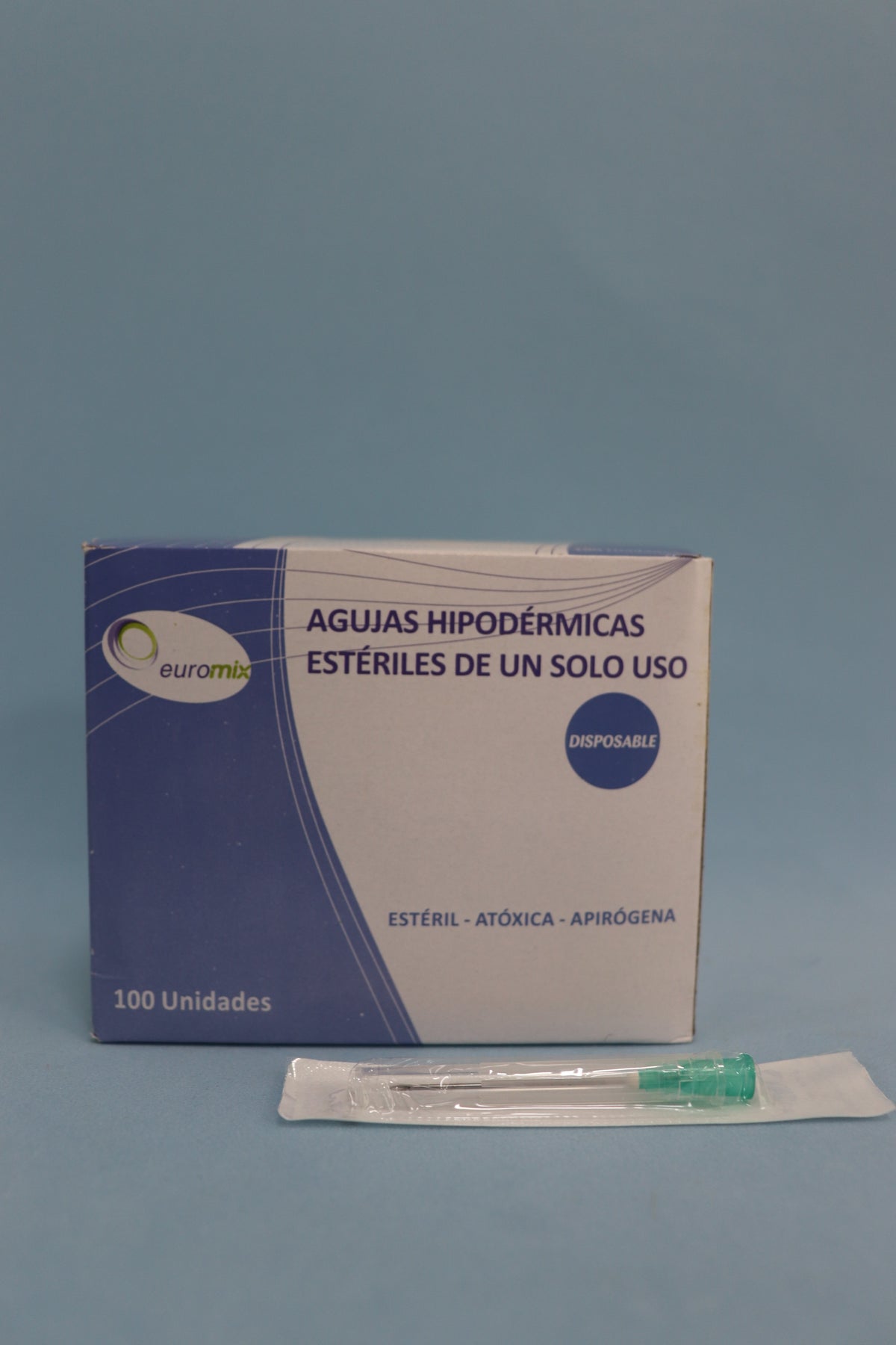 Aguja Hipodérmica 40/8 (21G X 1 1/2) Caja X 100 Unidades - Euromix
