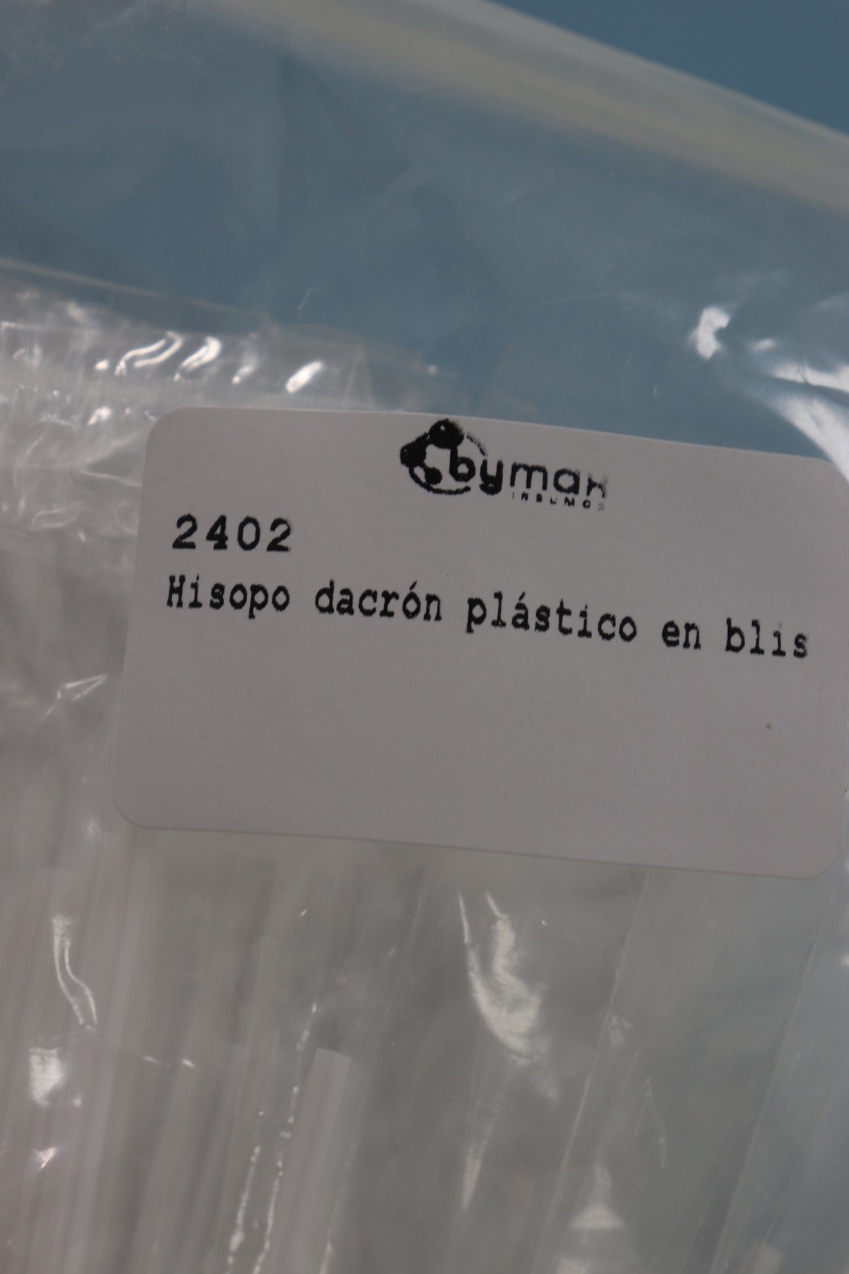 Hisopo Dacrón Plástico En Blister - Venta X Unidad
