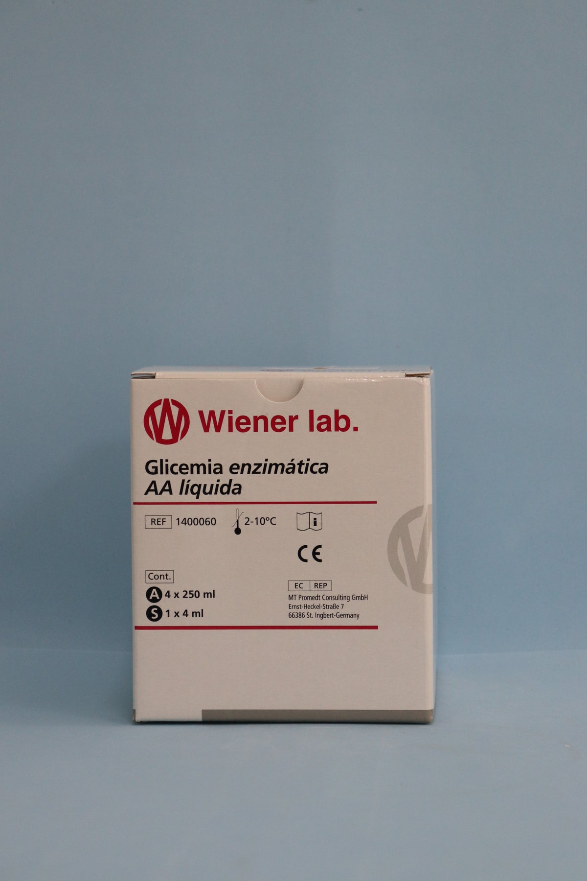 Glicemia Enzimatica AA Liquida - 1000 ml (4 X 250 ml) - 1400060 - Wiener