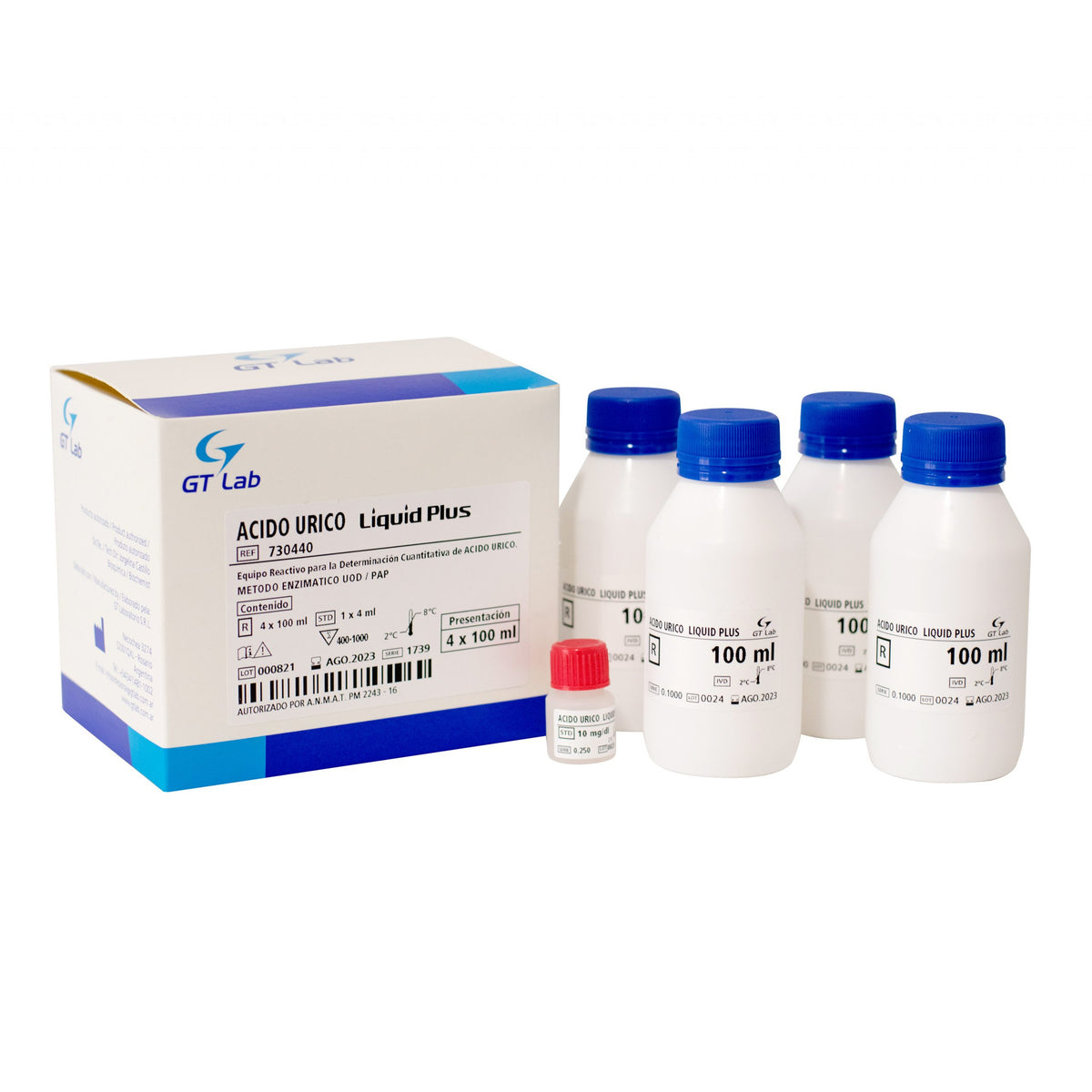 Ácido Úrico Liquid Plus - 4 X 100 ml - 730440 - Gt Laboratorio