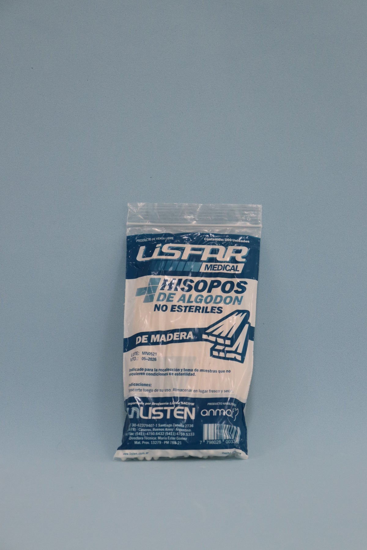 Hisopos No Estériles - Bolsa X 100 Unidades