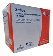 Jeringas De 3 ml S/A (Pico Rosca) - Caja X 100 Unidades - Euromix