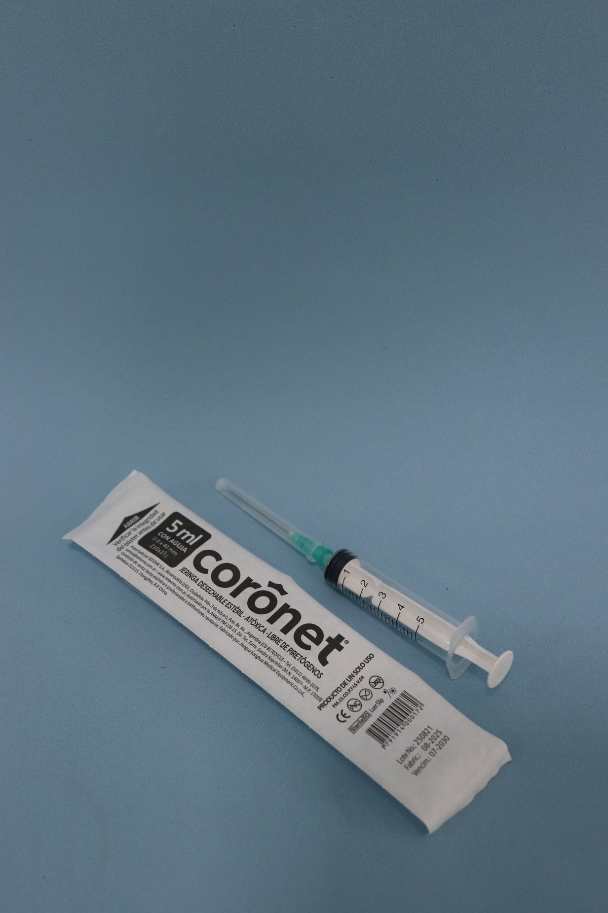 Jeringa De 5 ml C/A 40/8 - Caja X 100 Unidades - Euromix