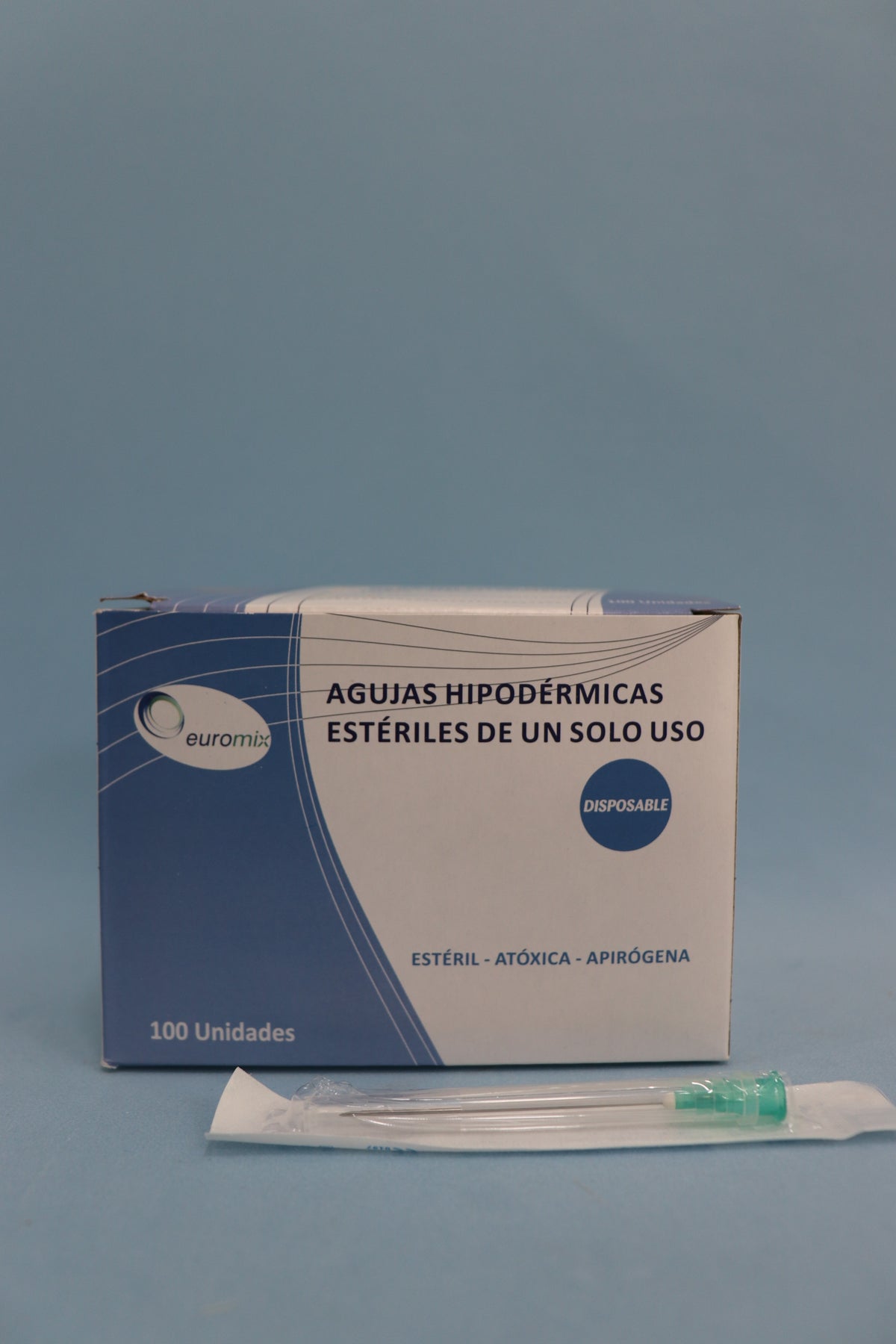 Aguja Hipodérmica 50/8 (21G X 2) Caja X 100 Unidades - Euromix