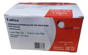 Jeringa De 1 ml Tuberculina C/A 25Gx 5/8 - Caja X 100 Unidades