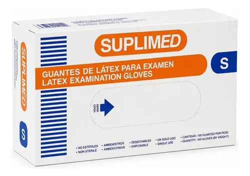Guante De Examen De Látex "Xs" - Caja X 100 Unidades