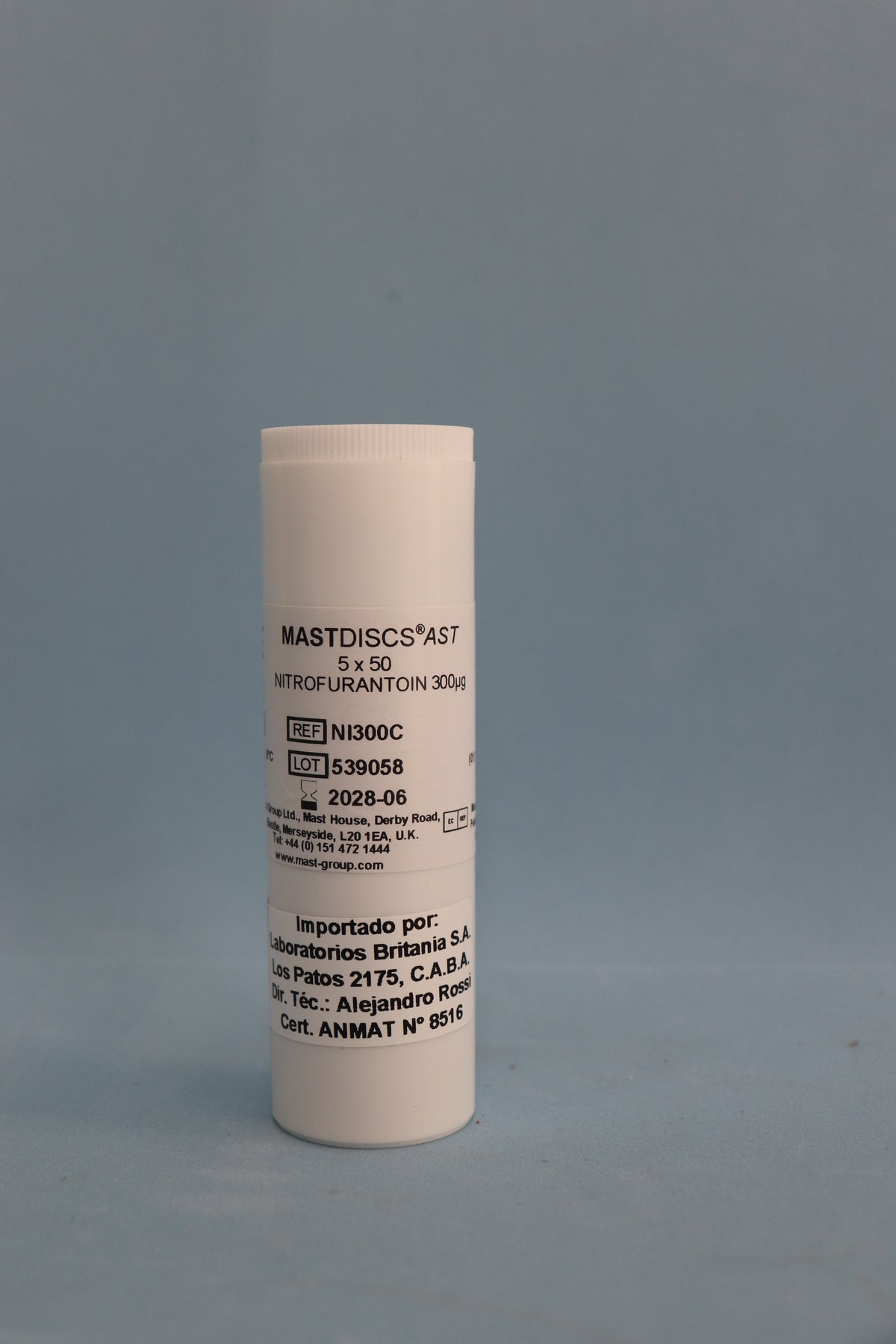 Nitrofurantoina 300 ug Cartuchos 5X50 Discos - Ni300C - Britania