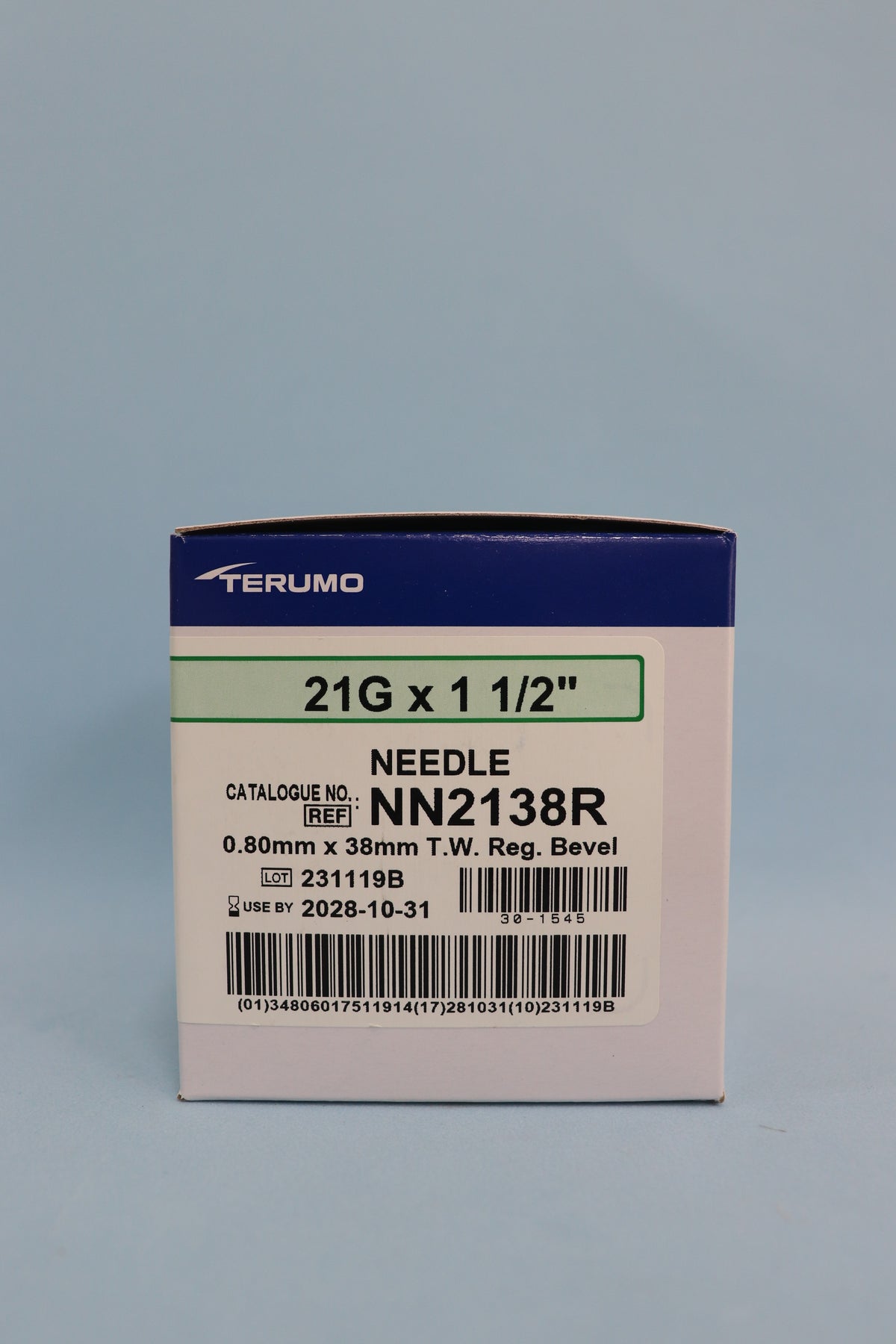 Aguja Hipodérmica 40/8 (21g X 1 1/2) Caja X 100 Unidades - Terumo