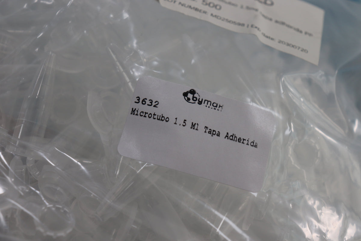 Microtubo 1.5 ml Tapa Adherida Pp X 500 Unidades - Ng Me