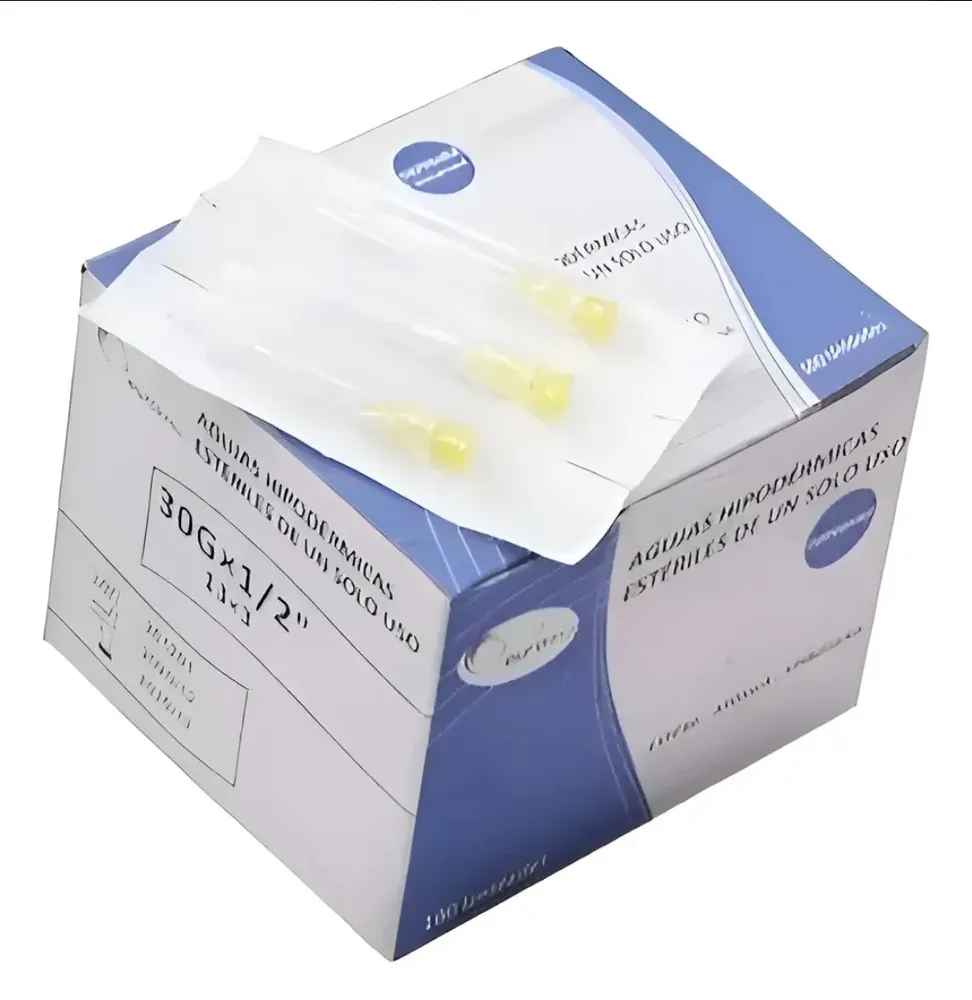 Aguja Hipodérmica 13/3 (30G X 1/2 - 4mm) Caja X 100 Unidades