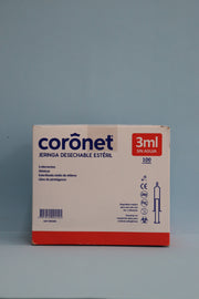 Jeringa De 3 Cc S/A - Caja X 100 Unidades - Coronet