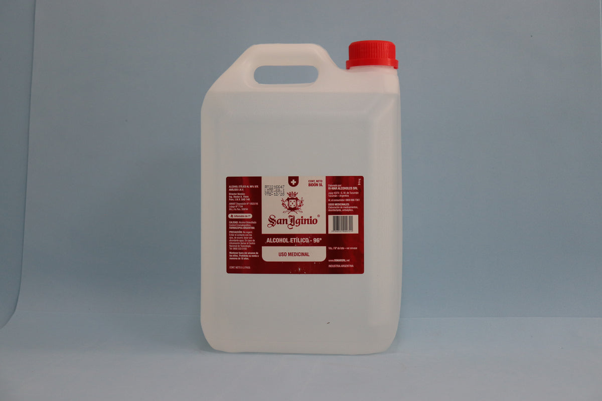Alcohol Etílico 96% X 5 L - San Iginio