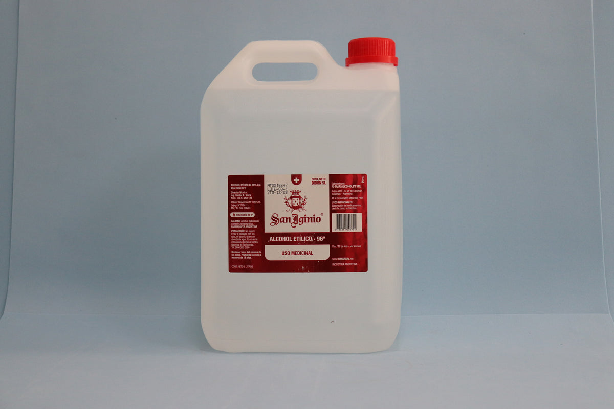 Alcohol Etílico 96% X 5 L - San Iginio