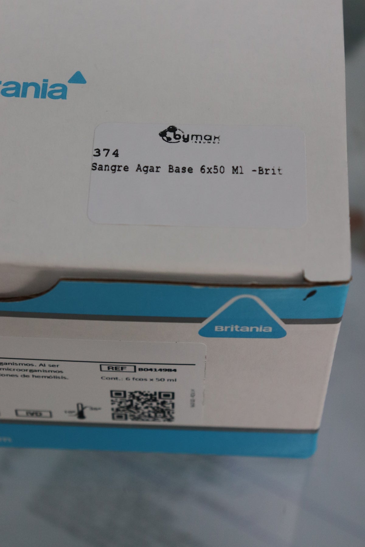 Sangre Agar Base 6 x 50 ml - B0414984 - Britania