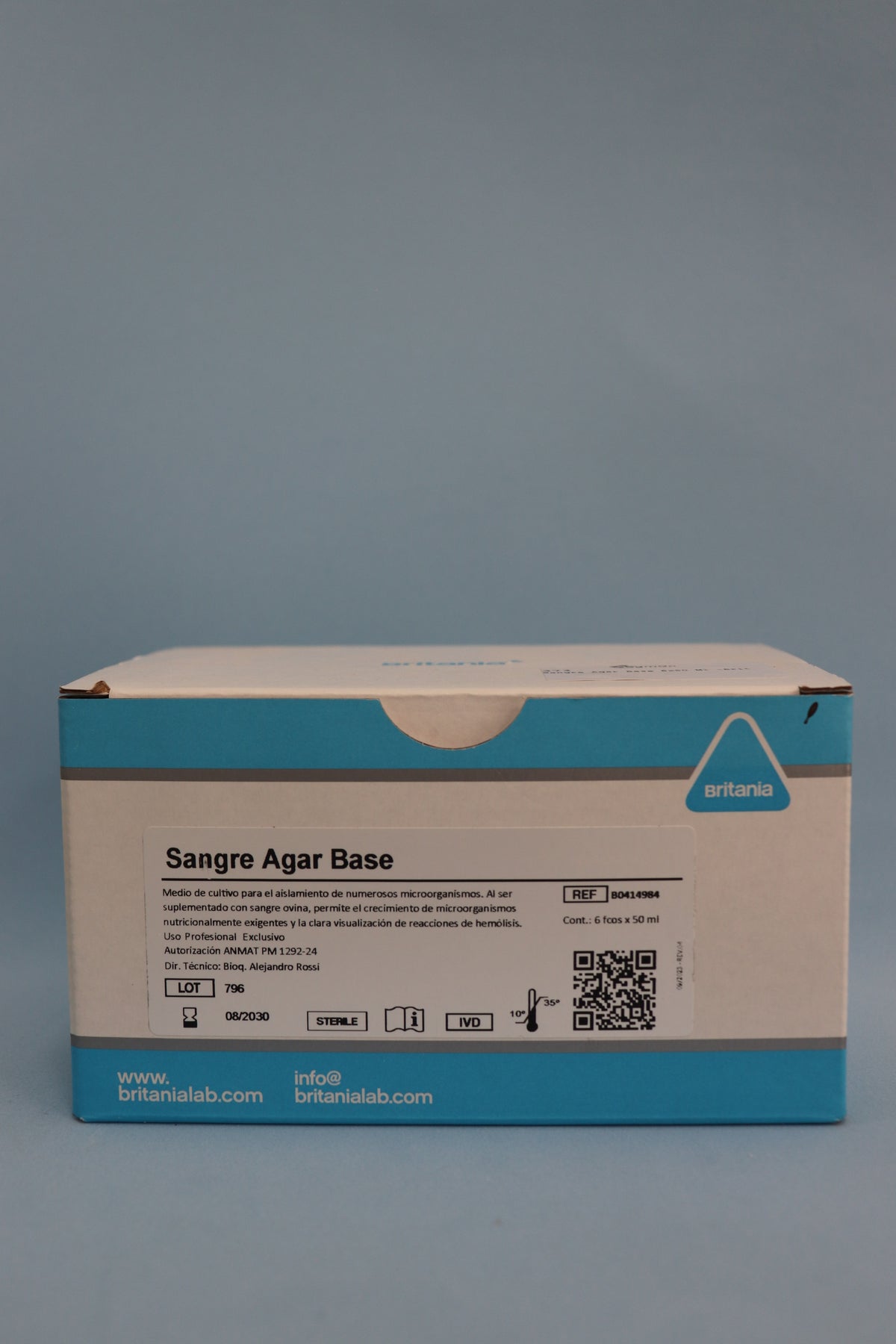 Sangre Agar Base 6 x 50 ml - B0414984 - Britania