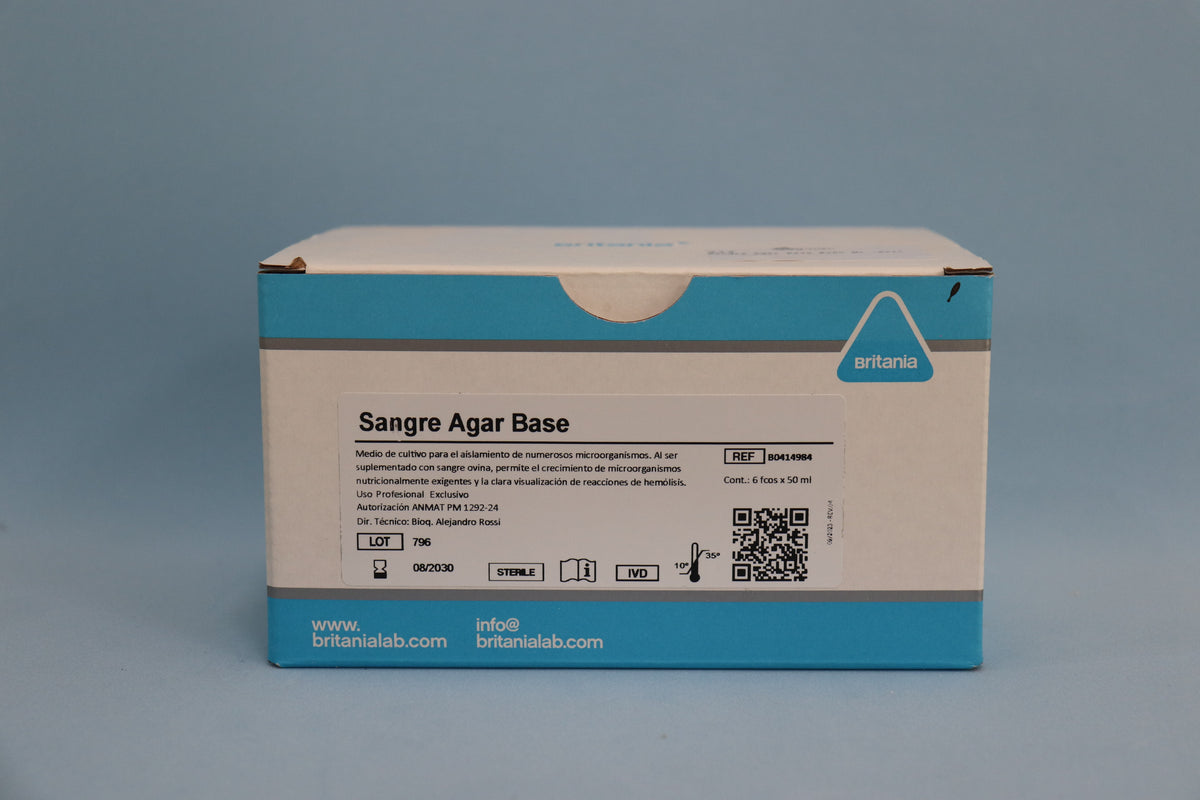Sangre Agar Base 6 x 50 ml - B0414984 - Britania