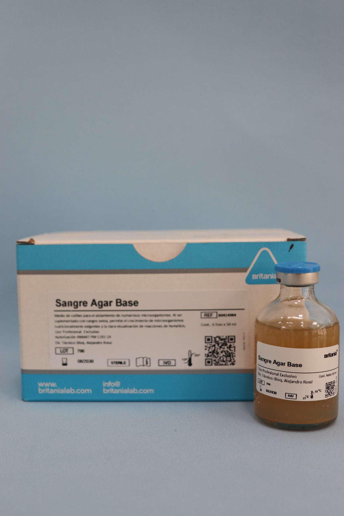 Sangre Agar Base 6 x 50 ml - B0414984 - Britania