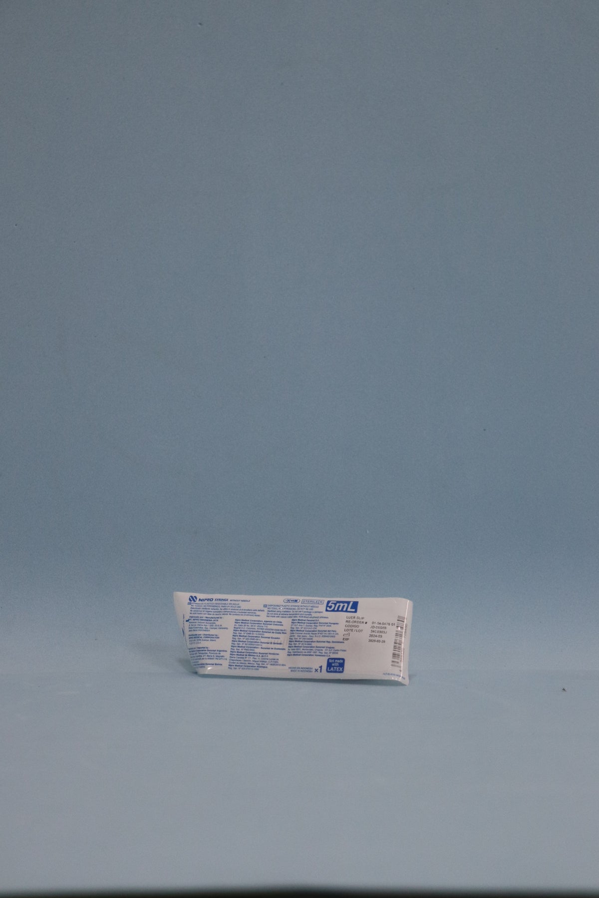 Jeringa De 5 ml S/A - Caja X 100 unidades - Nipromed