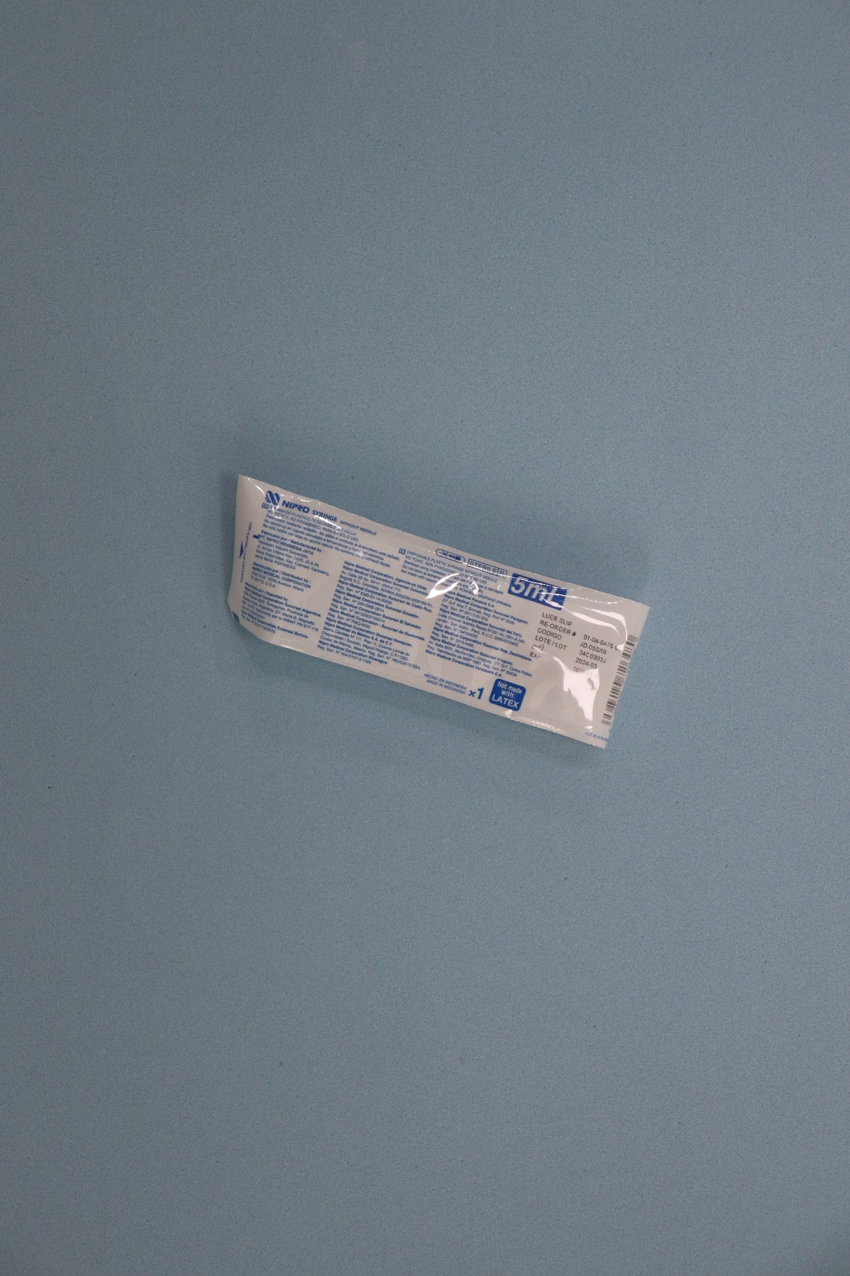 Jeringa De 5 ml S/A - Caja X 100 unidades - Nipromed
