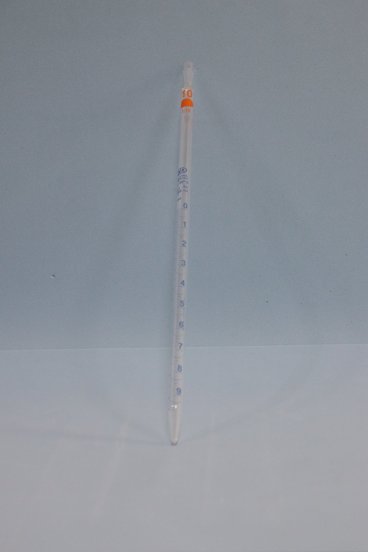 Pipeta Vidrio Serológica Graduada 10 ml 1/10