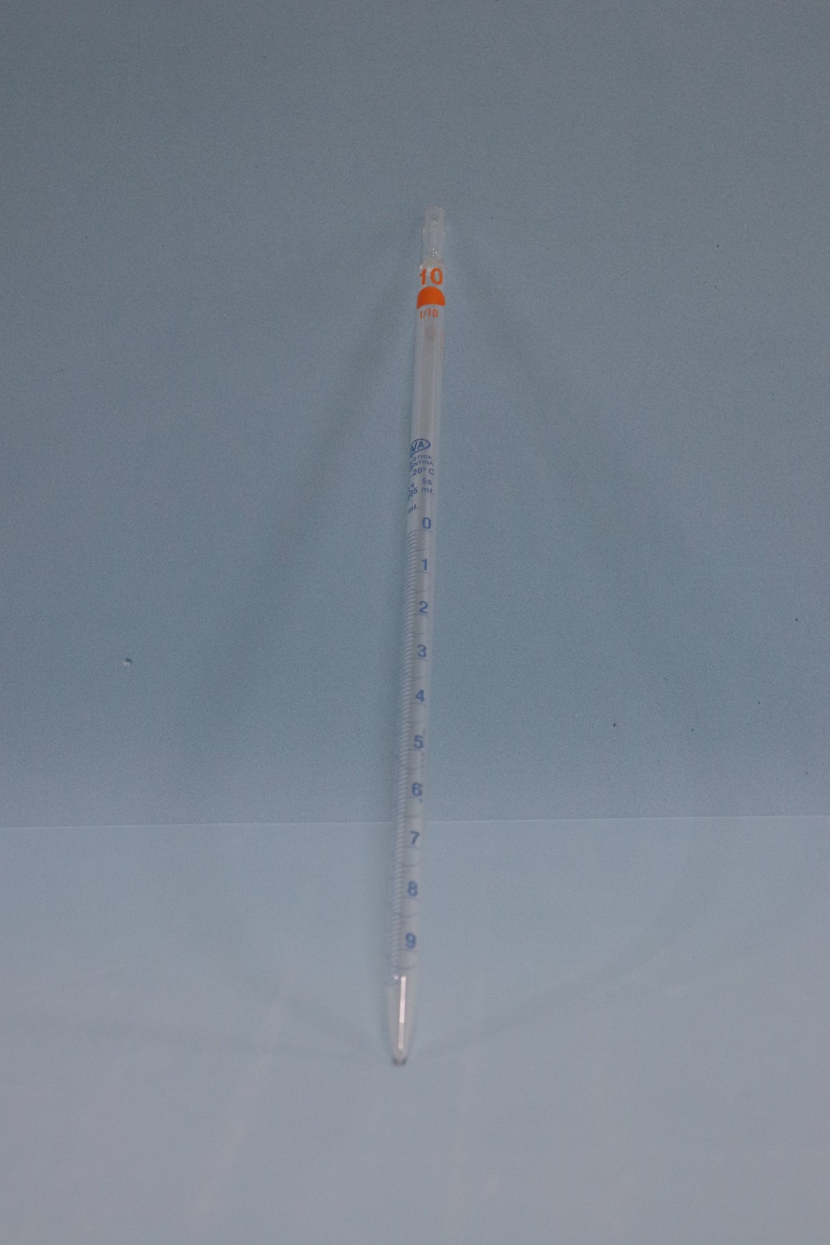Pipeta Vidrio Serológica Graduada 10 ml 1/10