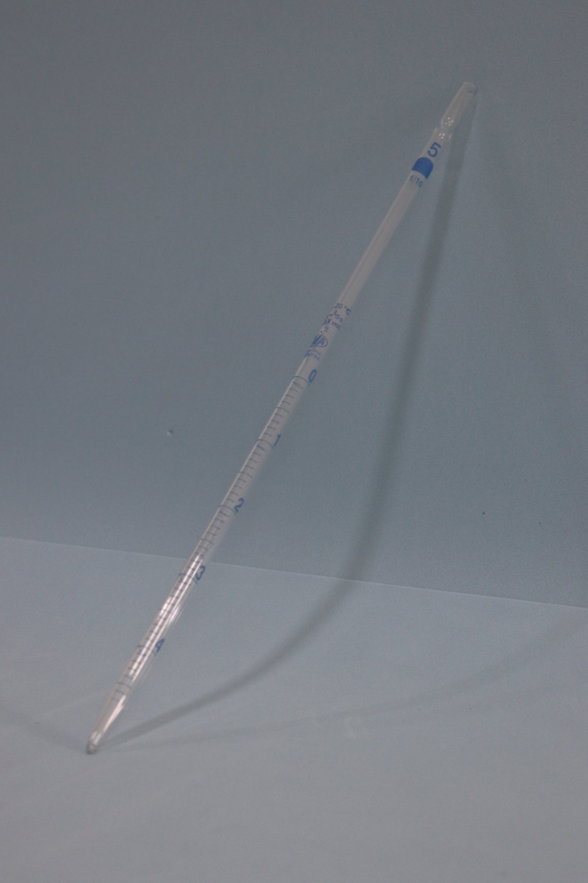 Pipeta Vidrio Serológica Graduada 5 ml 1/10