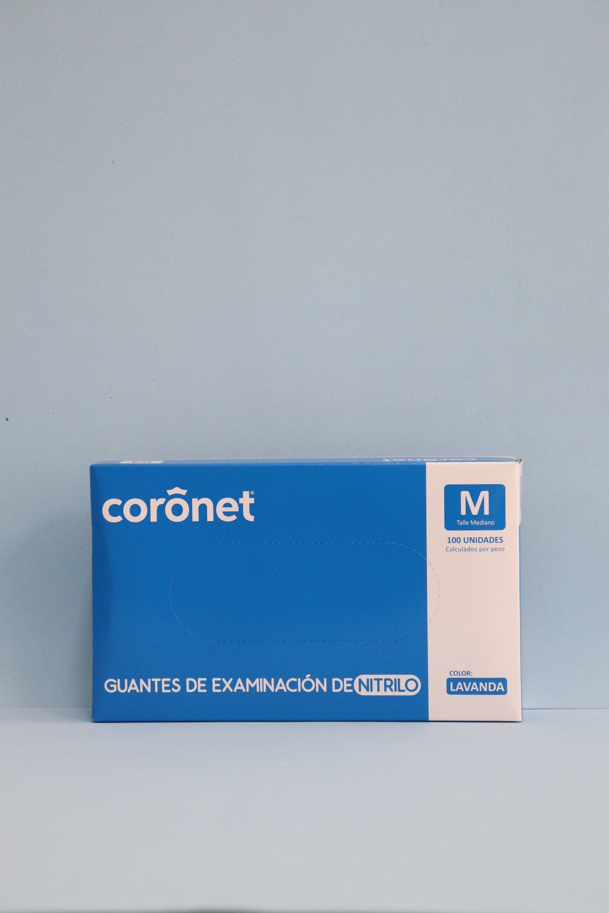 Guante De Examen De Nitrilo Azul  "M" - Caja X 100 Unidades