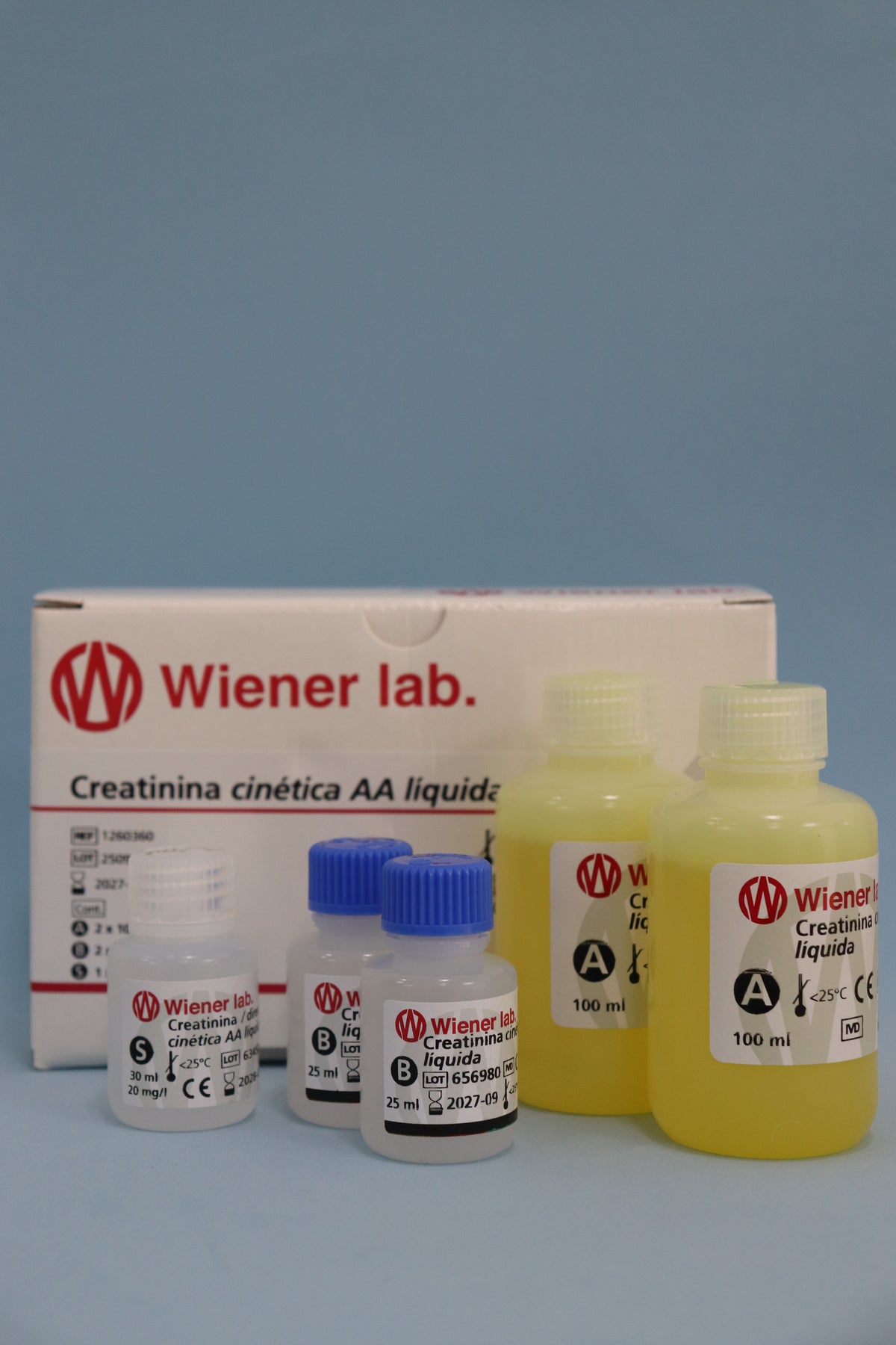 Creatinina Cinetica AA Liquida - 250 ml (2 X 100 ml + 2 X 25 ml) - 1260360 - Wiener