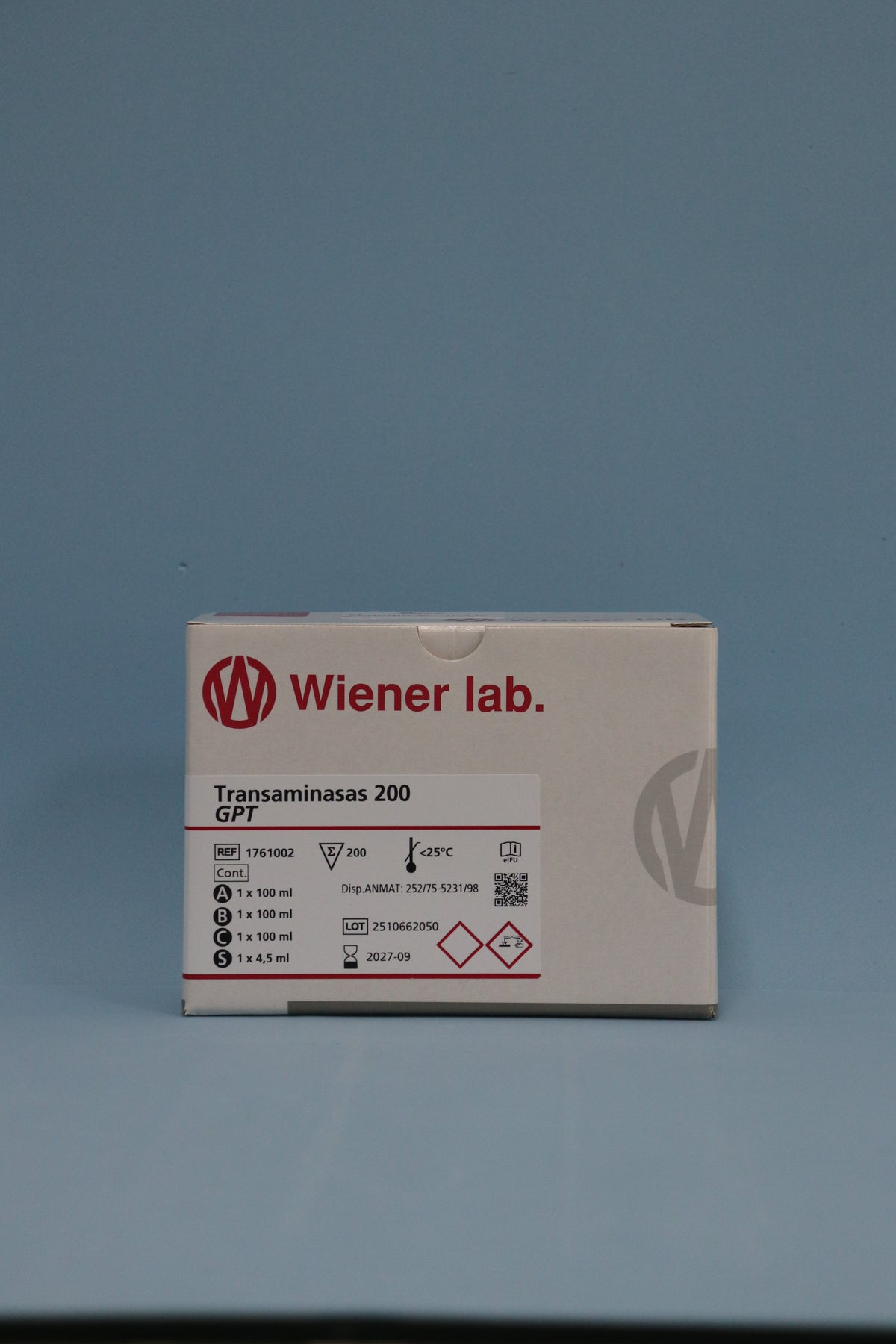 Transaminasas Gpt 200 - 200 Det. - 1761002 - Wiener