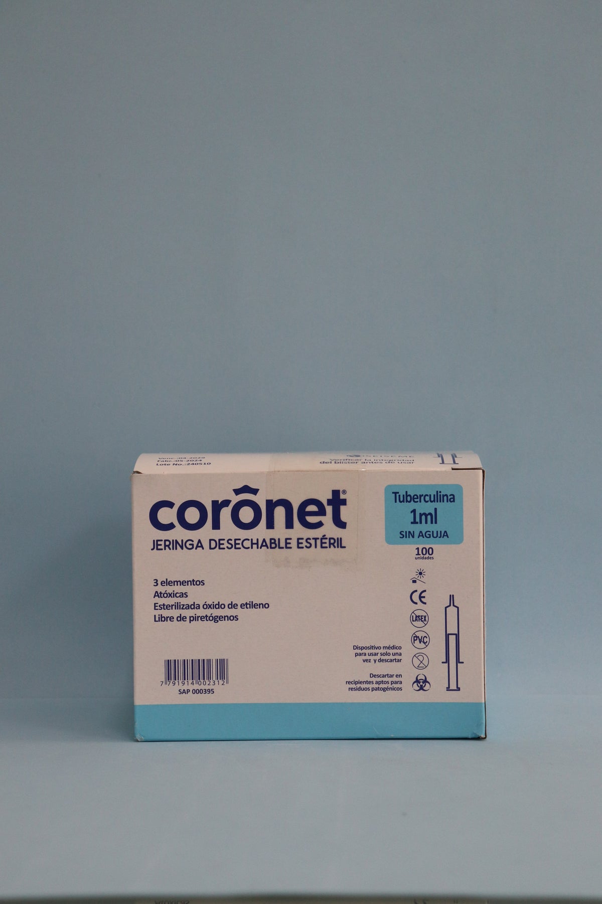 Jeringa De 1 Cc Tuberculina S/A - Caja X 100 Unidades - Coronet