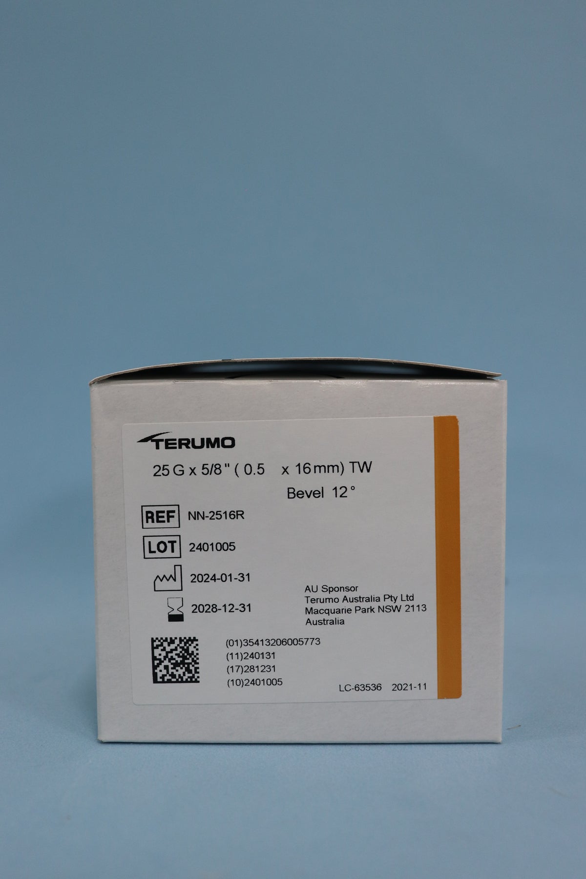 Aguja Hipodérmica 16/5 (25g X 5/8) Caja X 100 Unidades - Terumo