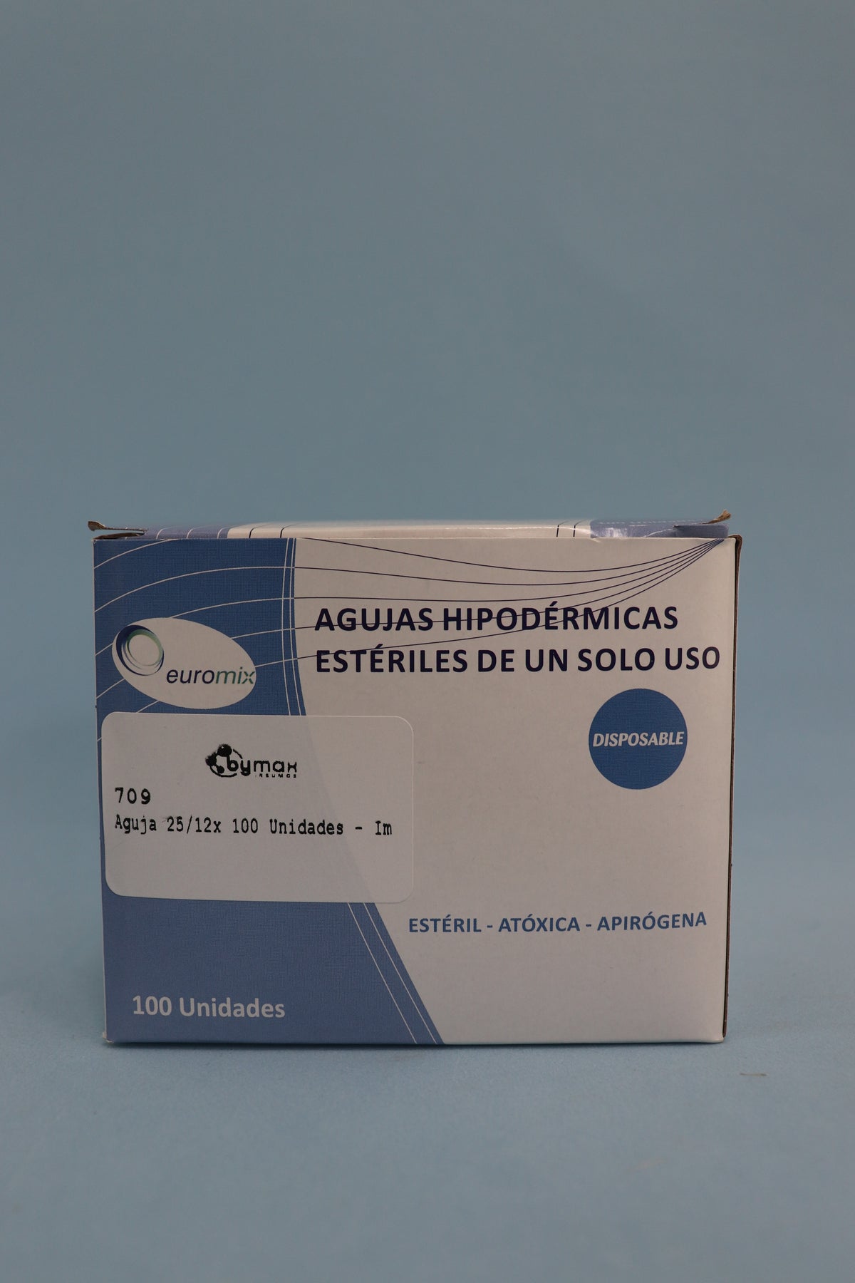 Aguja Hipodérmica 25/12 (18G X 1) Caja X 100 Unidades - Euromix