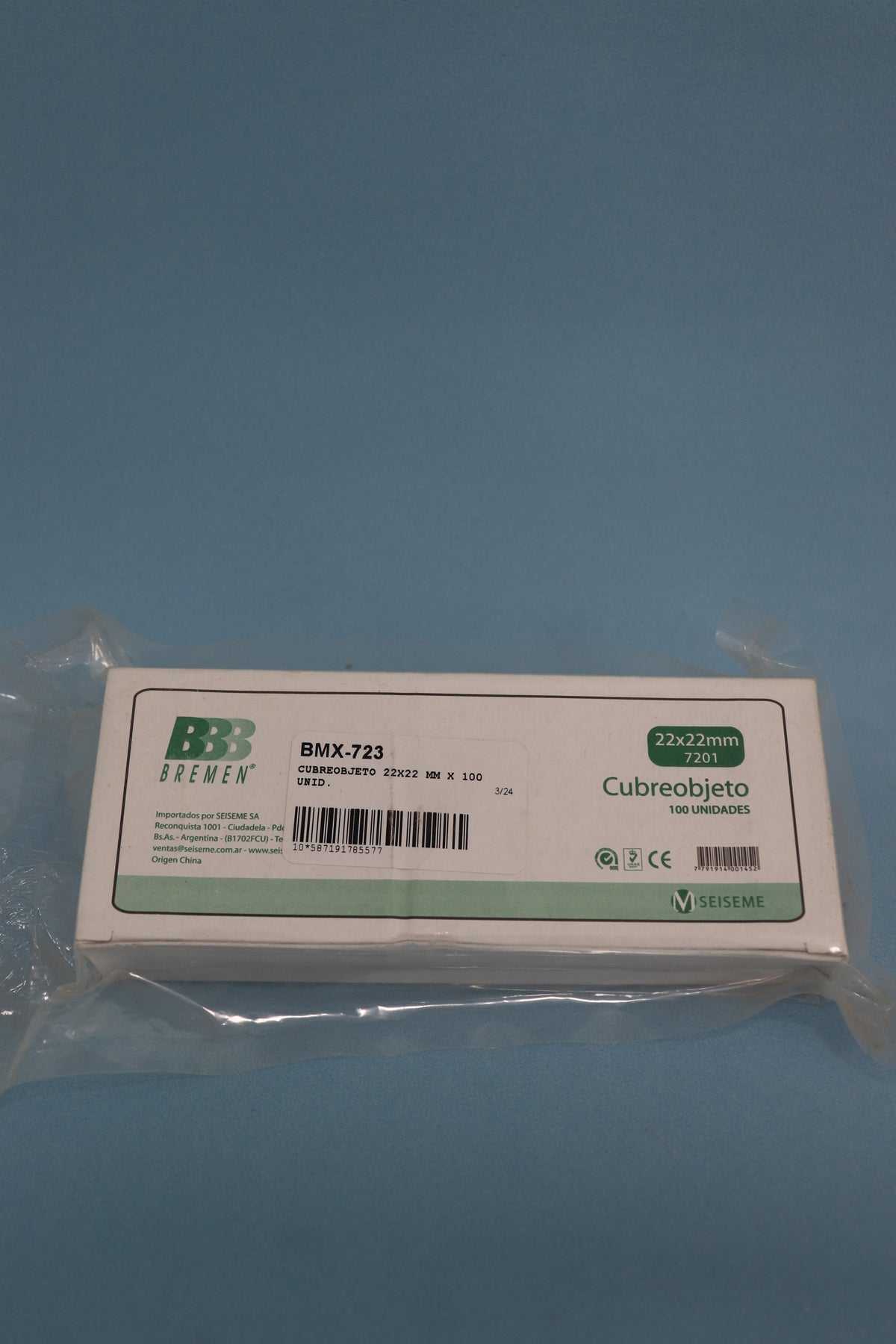 Cubreobjeto (22X22 mm) X 100 Unidades - Bremen