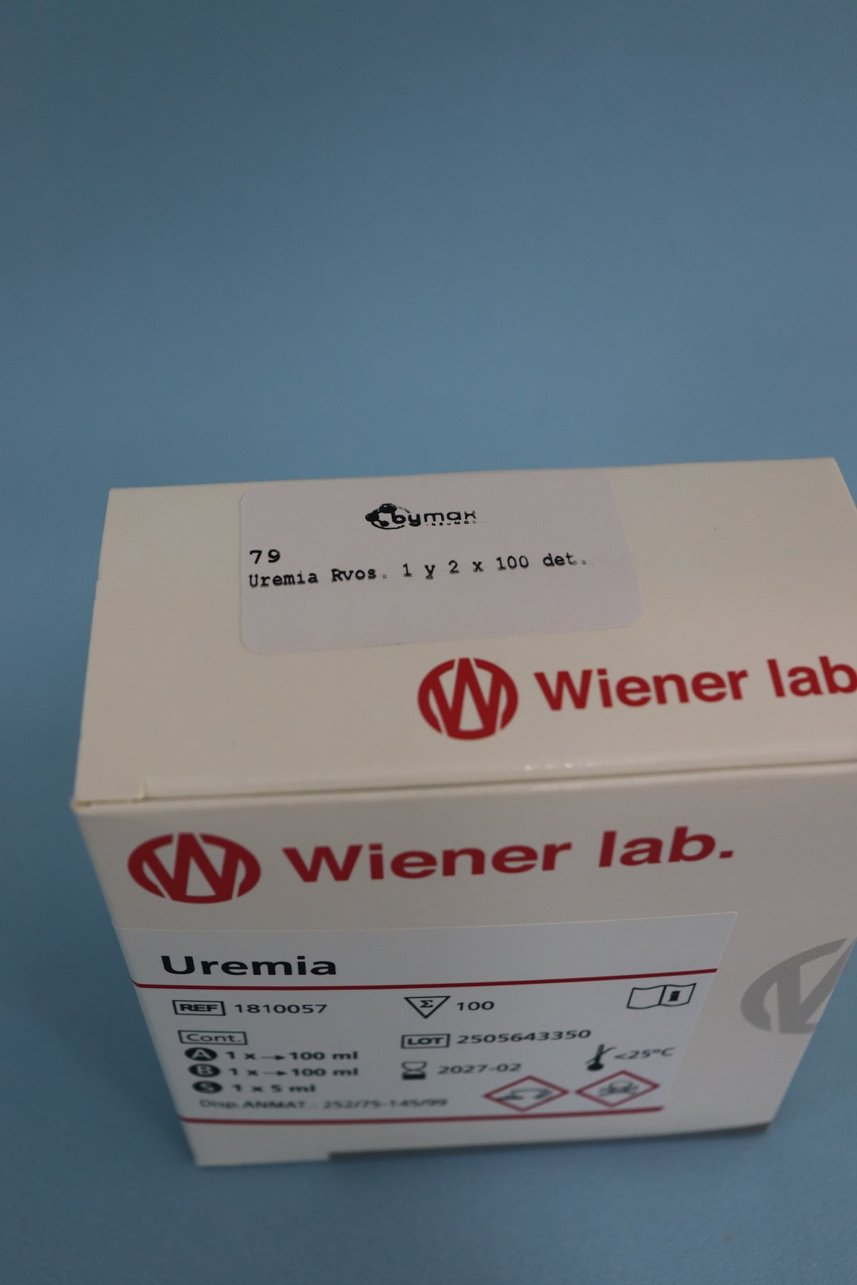 Uremia Rvos 1 Y 2 X 100 - Rvos. 1 Y 2 Para 100 Det. - 1810057 - Wiener