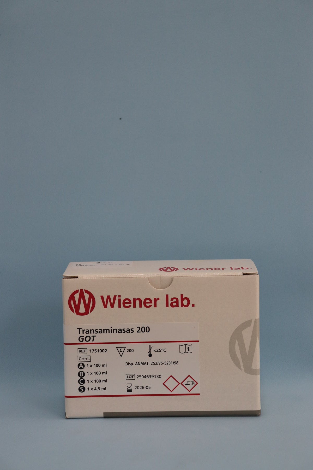 Transaminasas Got 200 - 200 Det. - 1751002 - Wiener
