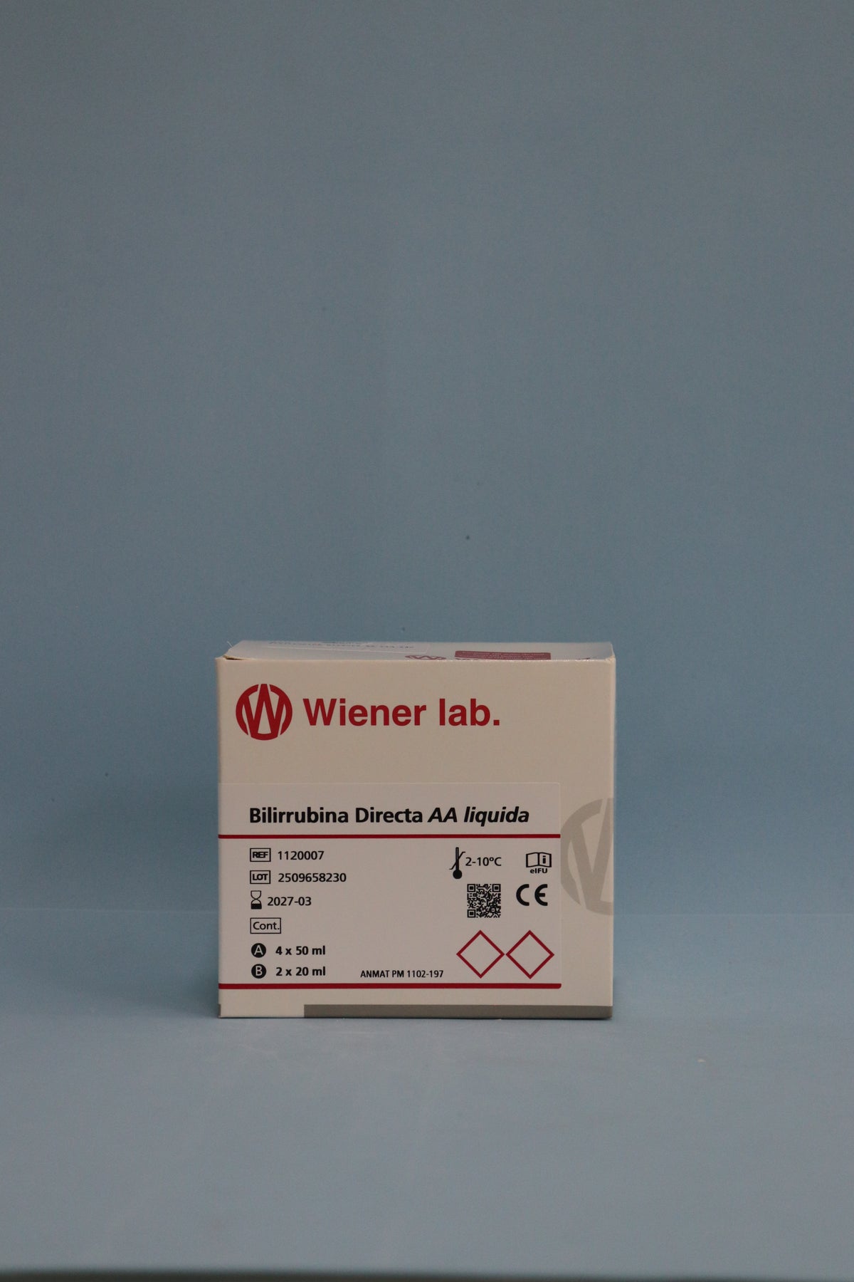 Bilirrubina Directa AA Líquida - 240 ml (4 X 50 ml + 2 X 20 ml) - 1120007 - Wiener