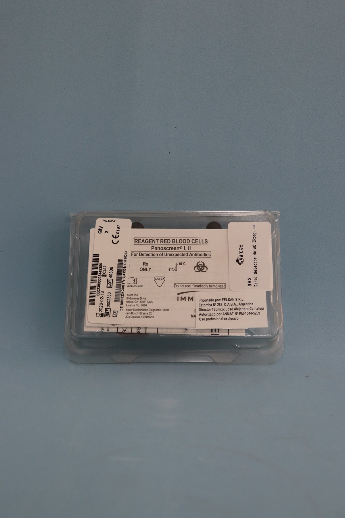 Panel Selector De Ac Irreg. De 2 Tubosx10 - Immucor